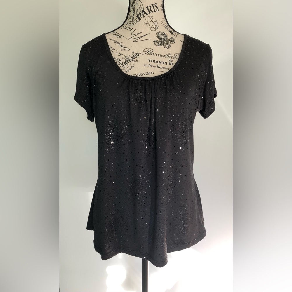 Fresh of LA Top black medium short sleeves